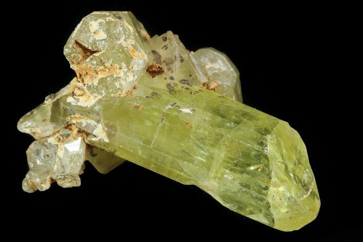 Lustrous Yellow Apatite Crystal - Morocco #82465